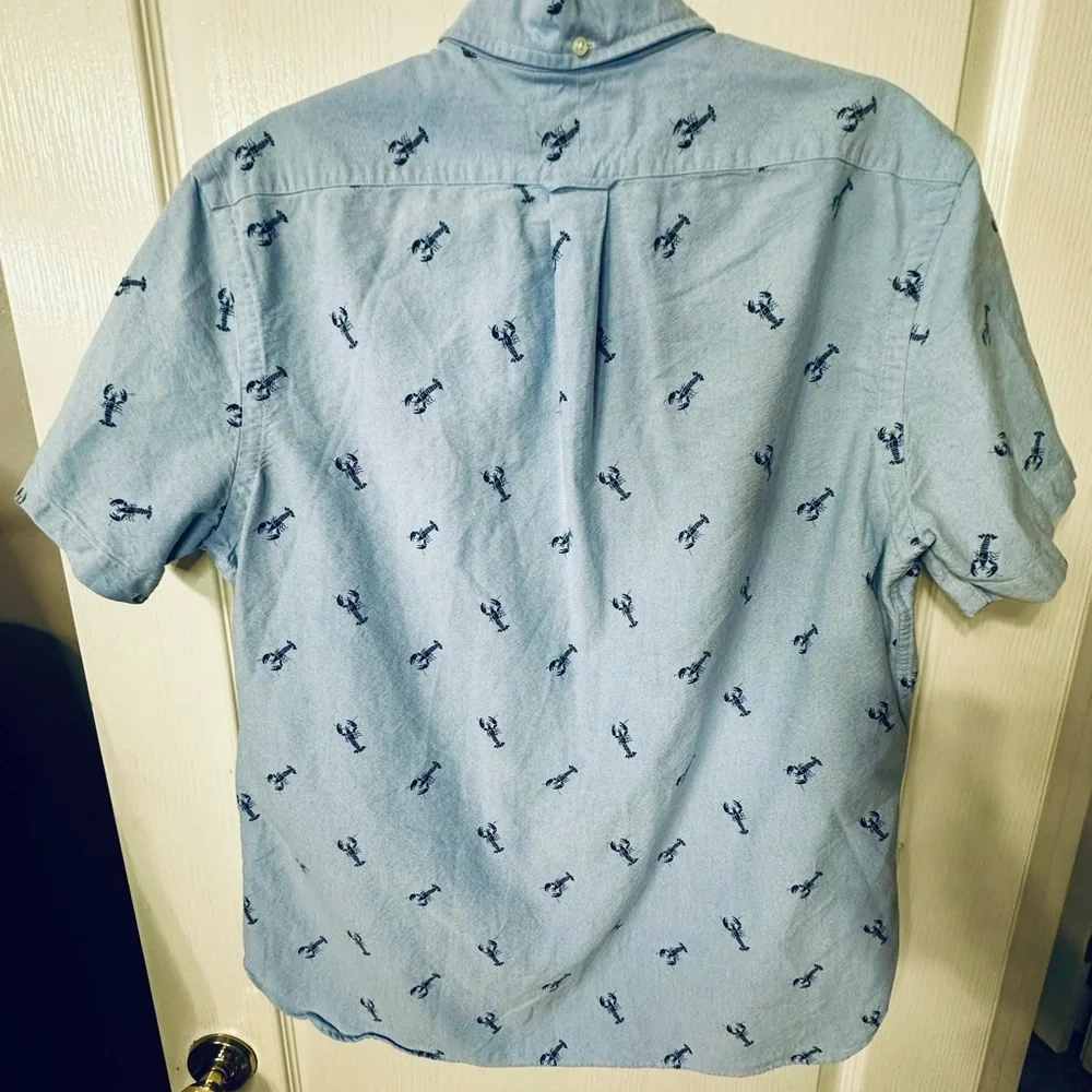 Ralph Lauren Light Blue Lobster Pattern Shirt - Picture 2 of 5